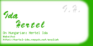 ida hertel business card